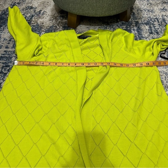 Lane Bryant Green Knit Open-Front Long Sleeve Open Front Cardigan Size 14/16 - Picture 9 of 11